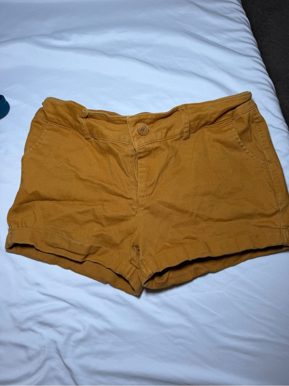 Active USA Mustard Yellow Jean Shorts